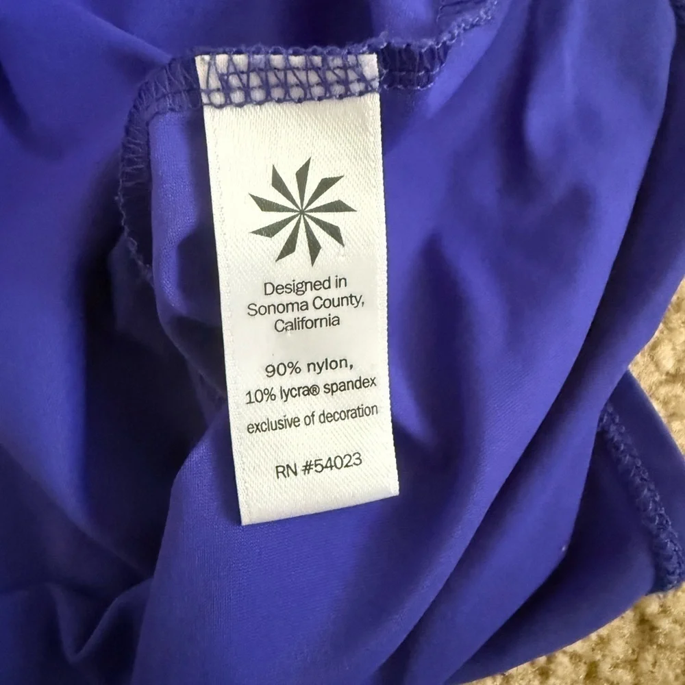 Athleta Sunlover UPF Tank Top - Cobalt Blue Tulip Back- size small